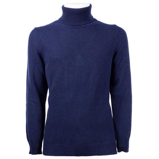 Emilio Romanelli Blue Cashmere Men Sweater $678.00 Emilio Romanelli Luzworld