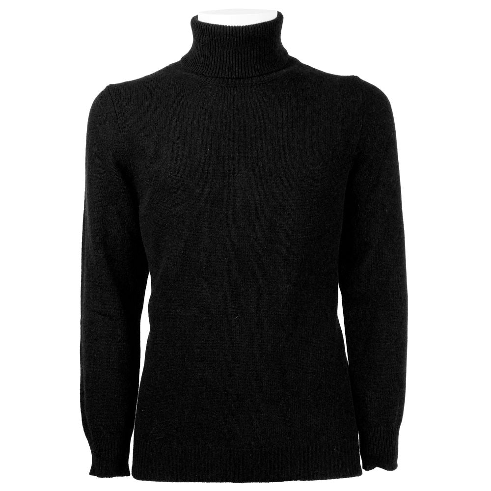 Emilio Romanelli Black Cashmere Men Sweater $678.00 Emilio Romanelli Luzworld