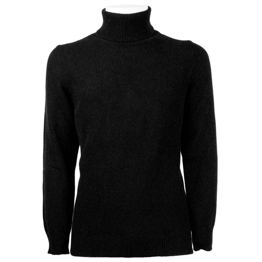 Emilio Romanelli Black Cashmere Men Sweater $678.00 Emilio Romanelli Luzworld