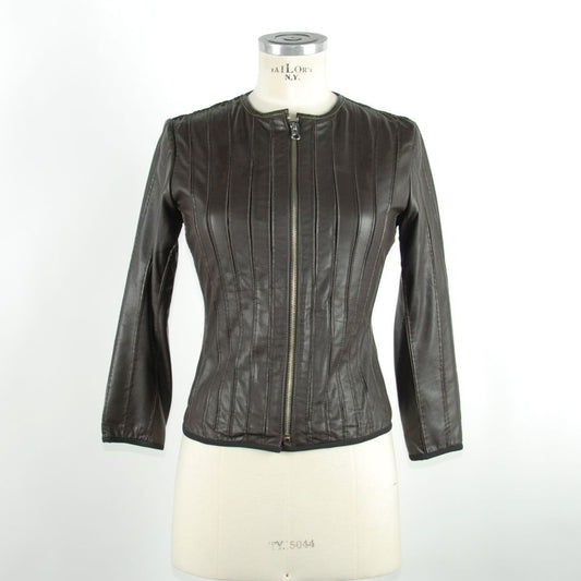 Emilio Romanelli Black Leather Women Jacket $950.00 Emilio Romanelli Luzworld