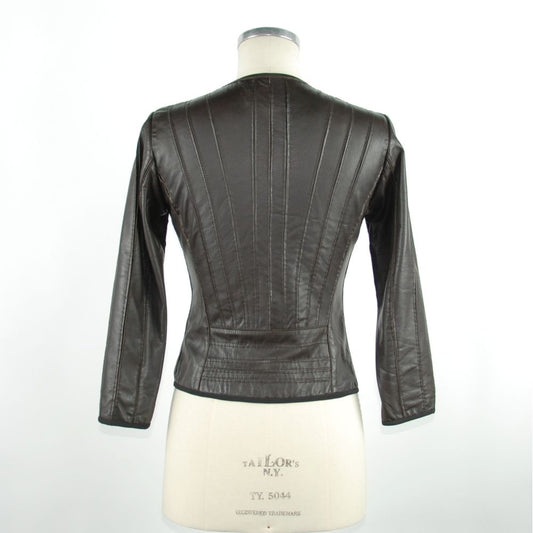 Emilio Romanelli Black Leather Women Jacket $950.00 Emilio Romanelli Luzworld