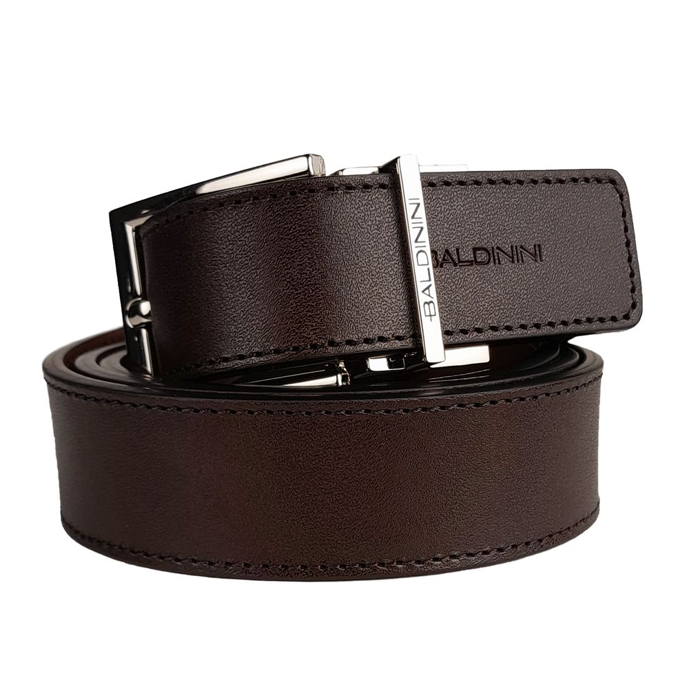 Baldinini Trend Brown Calfskin Men Belt $171.00 Baldinini Trend Luzworld