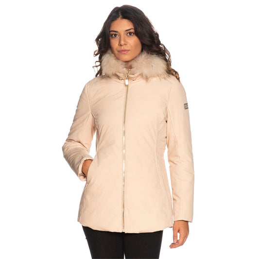 Yes Zee Beige Polyamide Women Jacket $522.00 Yes Zee Luzworld