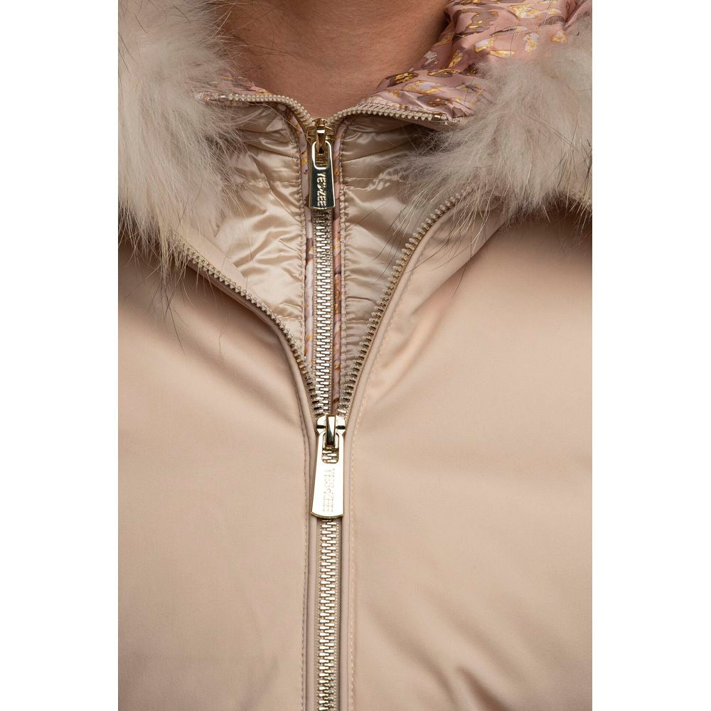 Yes Zee Beige Polyamide Women Jacket $522.00 Yes Zee Luzworld