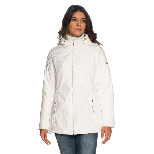 Yes Zee White Polyester Women's Jacket $279.00 Yes Zee Luzworld
