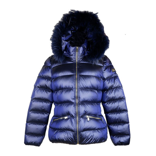 Chic Blue Yes Zee Jacket with Murmasky Fur $600.00 Yes Zee Luzworld