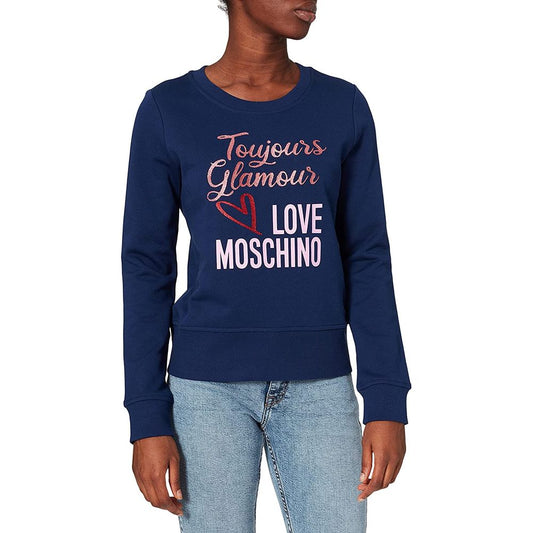 Love Moschino Blue Cotton Women Sweater $257.00 Love Moschino Luzworld