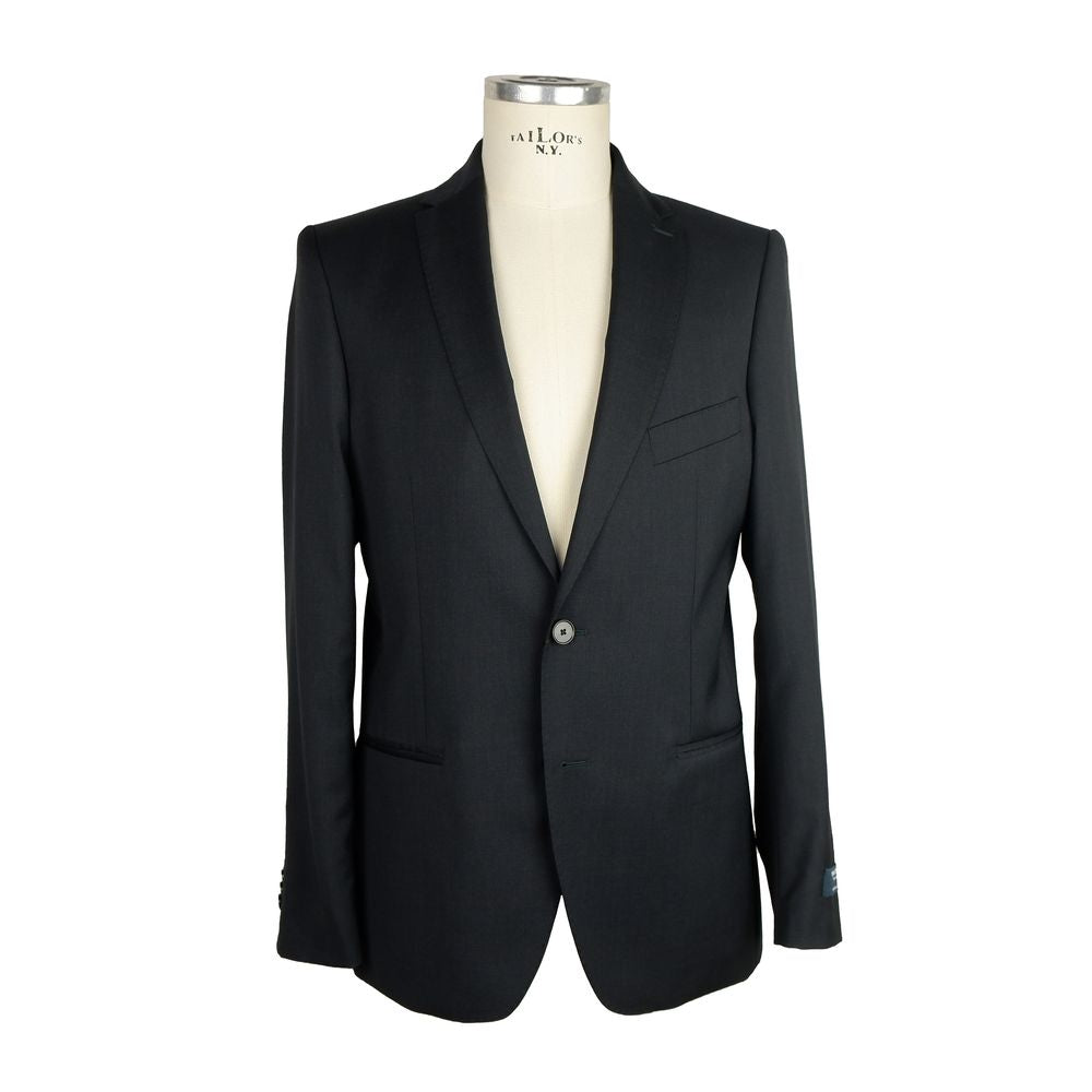 Made in Italy Black Wool Men Suit $858.00 Made in Italy Luzworld
