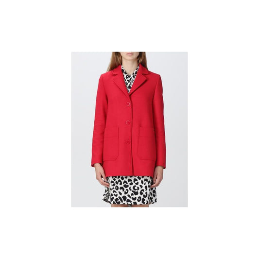 Love Moschino Red Wool Women's Coat $826.00 Love Moschino Luzworld