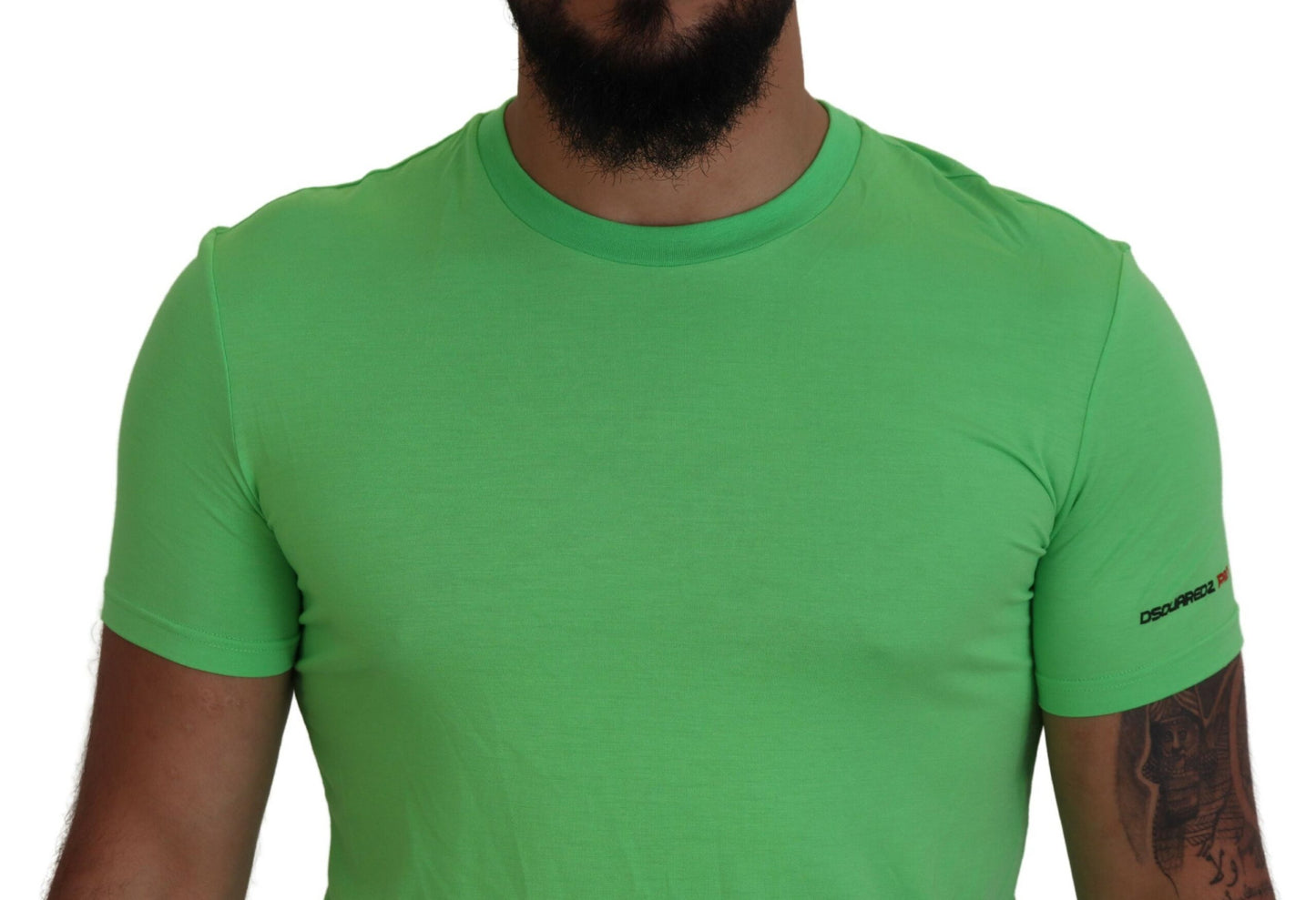 Dsquared² Green Modal Short Sleeves Crewneck T-shirt $279.00 Dsquared² Luzworld