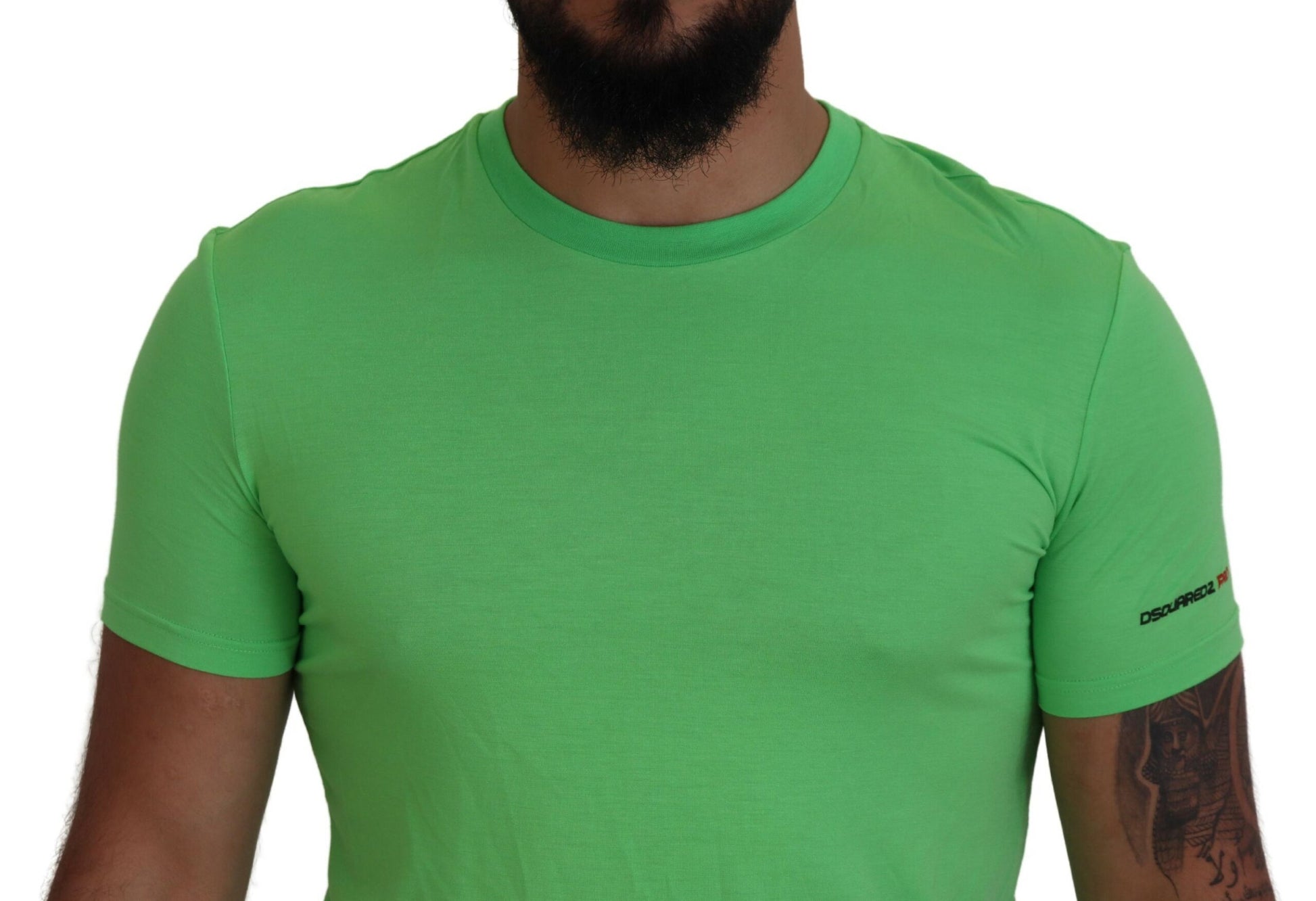 Dsquared² Green Modal Short Sleeves Crewneck T-shirt $279.00 Dsquared² Luzworld