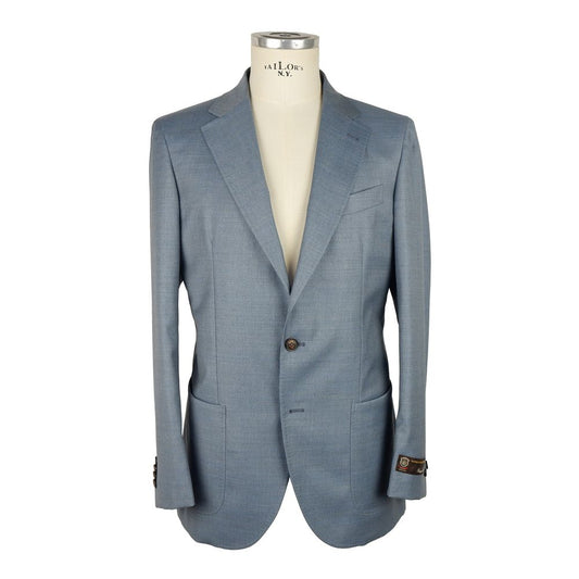 Emilio Romanelli Blue Wool Men's Blazer