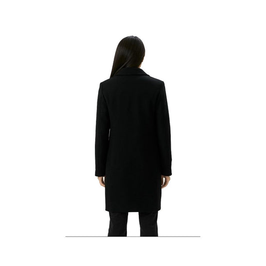 Love Moschino Black Wool Women Coat $868.00 Love Moschino Luzworld