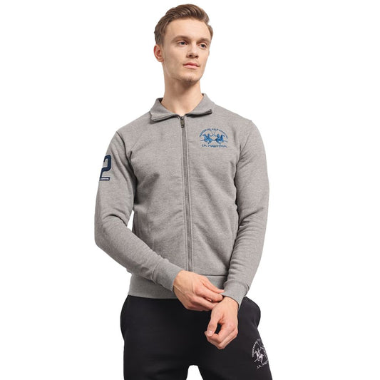 La Martina Gray Cotton Men's Sweater $273.00 La Martina Luzworld