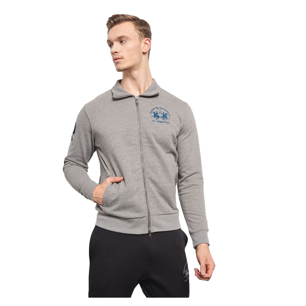 La Martina Gray Cotton Men's Sweater $273.00 La Martina Luzworld