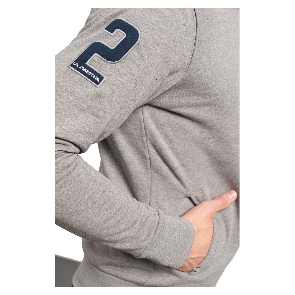 La Martina Gray Cotton Men's Sweater $273.00 La Martina Luzworld