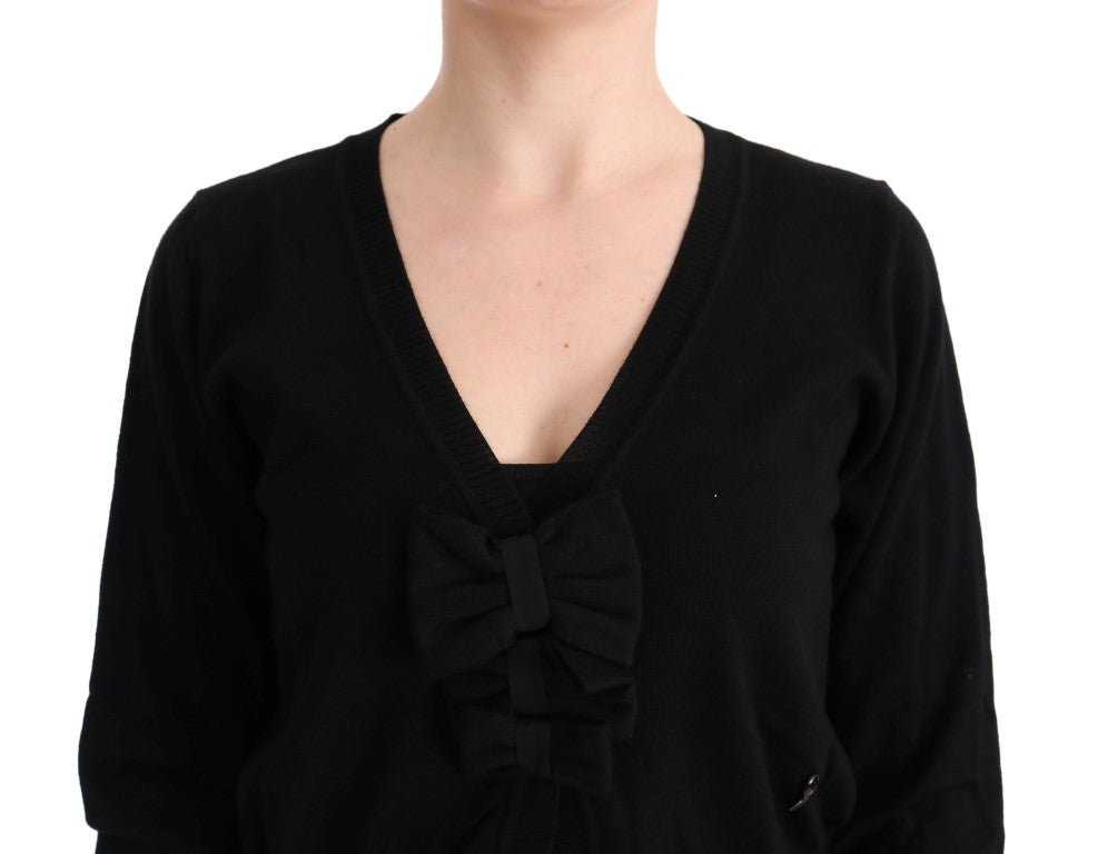 MARGHI LO' Black Wool Blouse Sweater $514.00 MARGHI LO' Luzworld