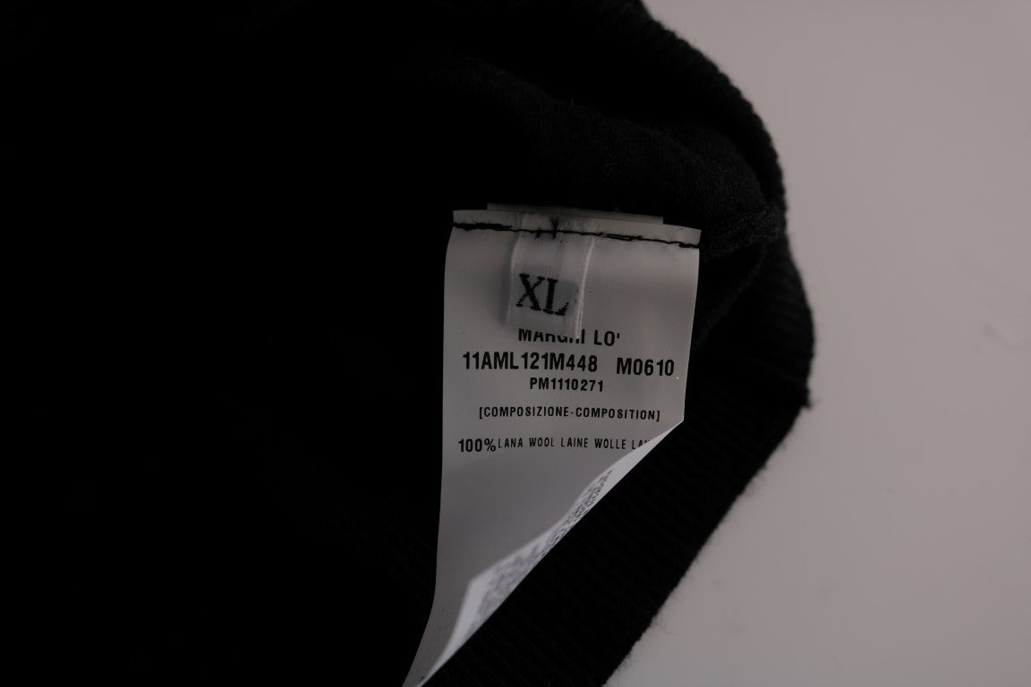 MARGHI LO' Black Wool Blouse Sweater $514.00 MARGHI LO' Luzworld