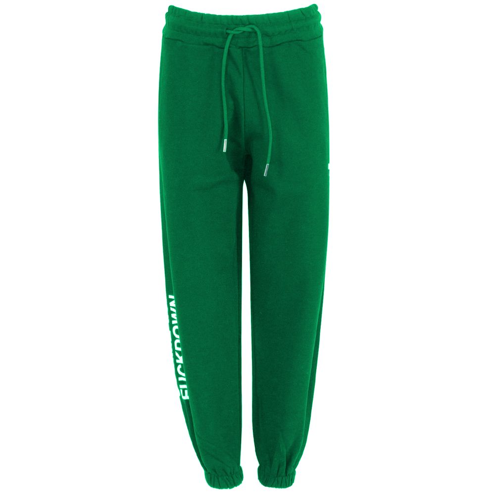 Comme Des Fuckdown Green Cotton Women Sweatpant $194.00 Comme Des Fuckdown Luzworld