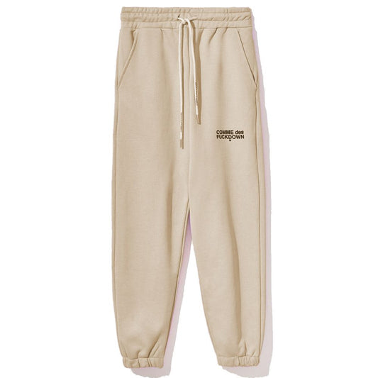 Comme Des Fuckdown Beige Cotton Women Sweatpant $203.00 Comme Des Fuckdown Luzworld