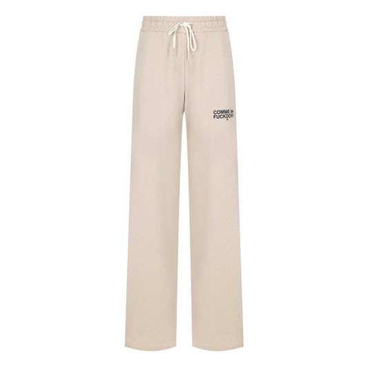 Comme Des Fuckdown Beige Cotton Women Palazzo Pants $208.00 Comme Des Fuckdown Luzworld