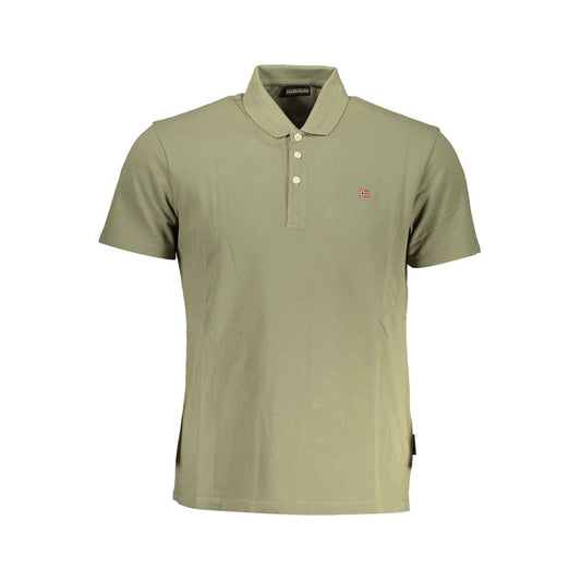 Napapijri Green Cotton Mens Polo Shirt $163.00 Napapijri Luzworld