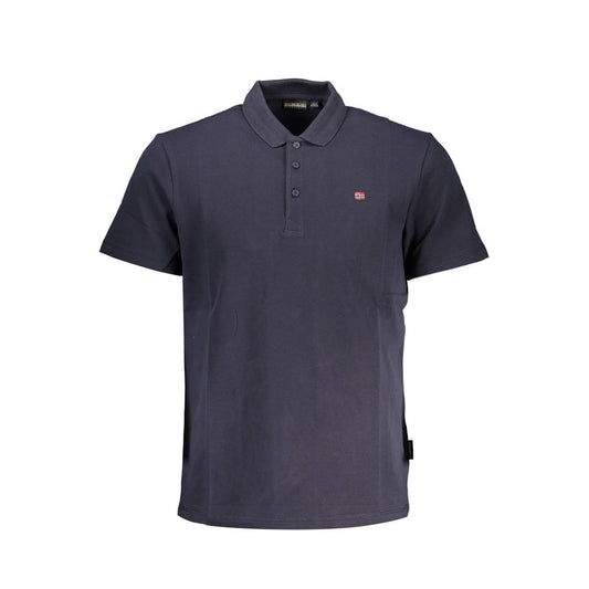 Napapijri Blue Cotton Men Polo $163.00 Napapijri Luzworld