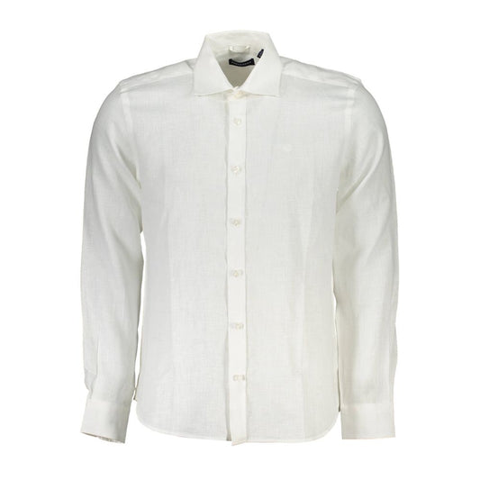 North Sails Elegant White Linen Long-Sleeved Shirt $185.00 North Sails Luzworld