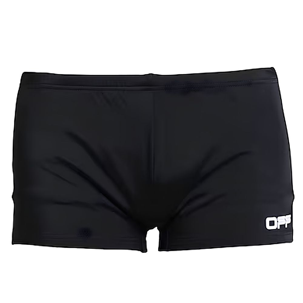 Off-White Black Nylon Men's Swim Trunk $218.00 Off-White Luzworld