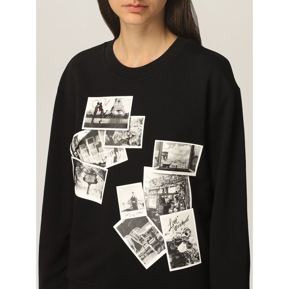Love Moschino Black Cotton Women Sweater $257.00 Love Moschino Luzworld