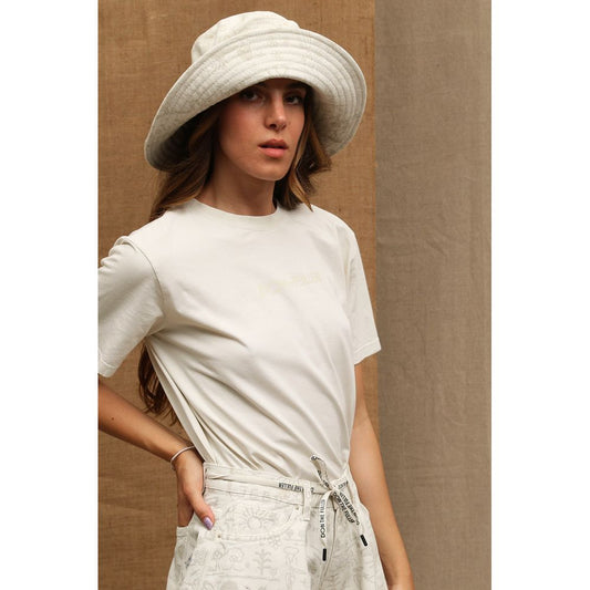 Don The Fuller "White Cotton Women T-Shirt" $251.00 Don The Fuller Luzworld