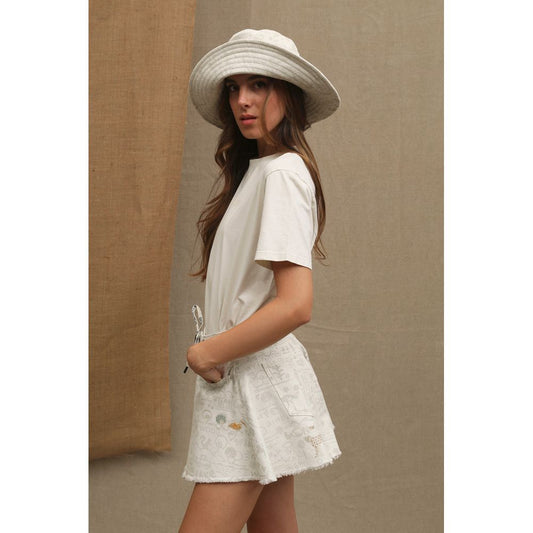 Don The Fuller "White Cotton Women T-Shirt" $251.00 Don The Fuller Luzworld
