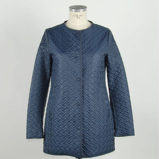 Emilio Romanelli Blue Polyester Women Jacket $219.00 Emilio Romanelli Luzworld