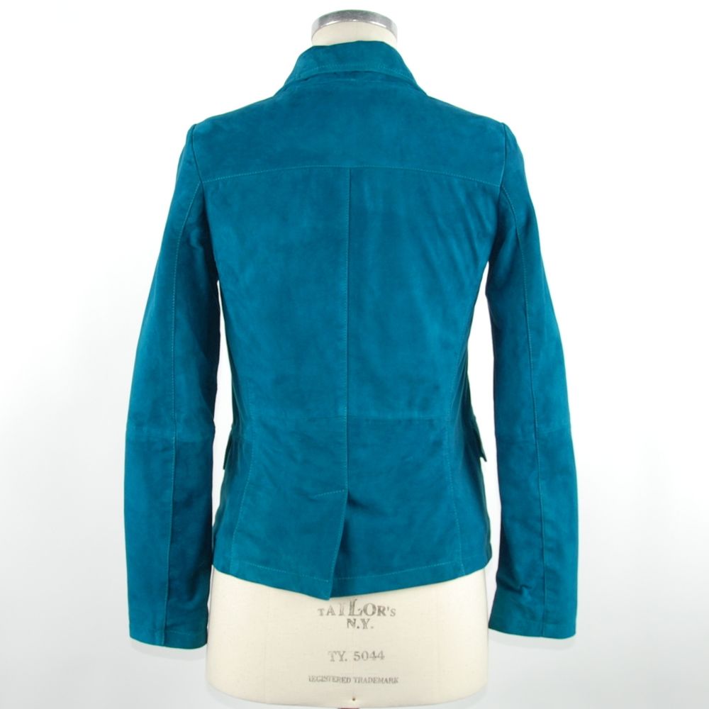 Emilio Romanelli Green Leather Women Jacket $826.00 Emilio Romanelli Luzworld