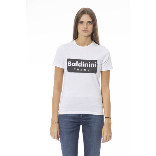 Baldinini Trend White Cotton Women T-Shirt $177.00 Baldinini Trend Luzworld