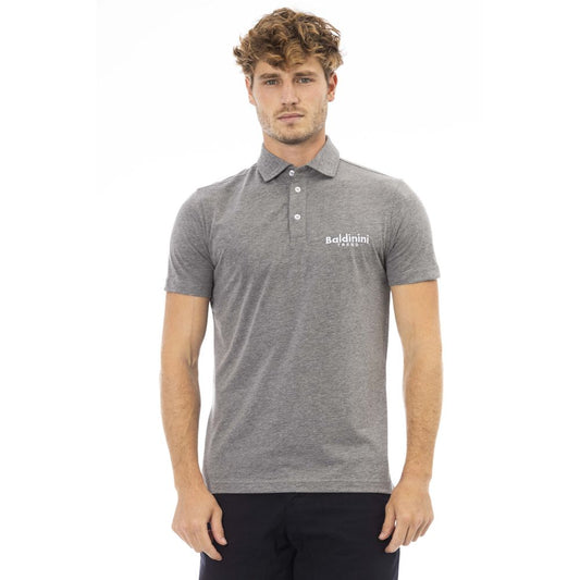 Baldinini Trend Gray Cotton Men Polo $177.00 Baldinini Trend Luzworld