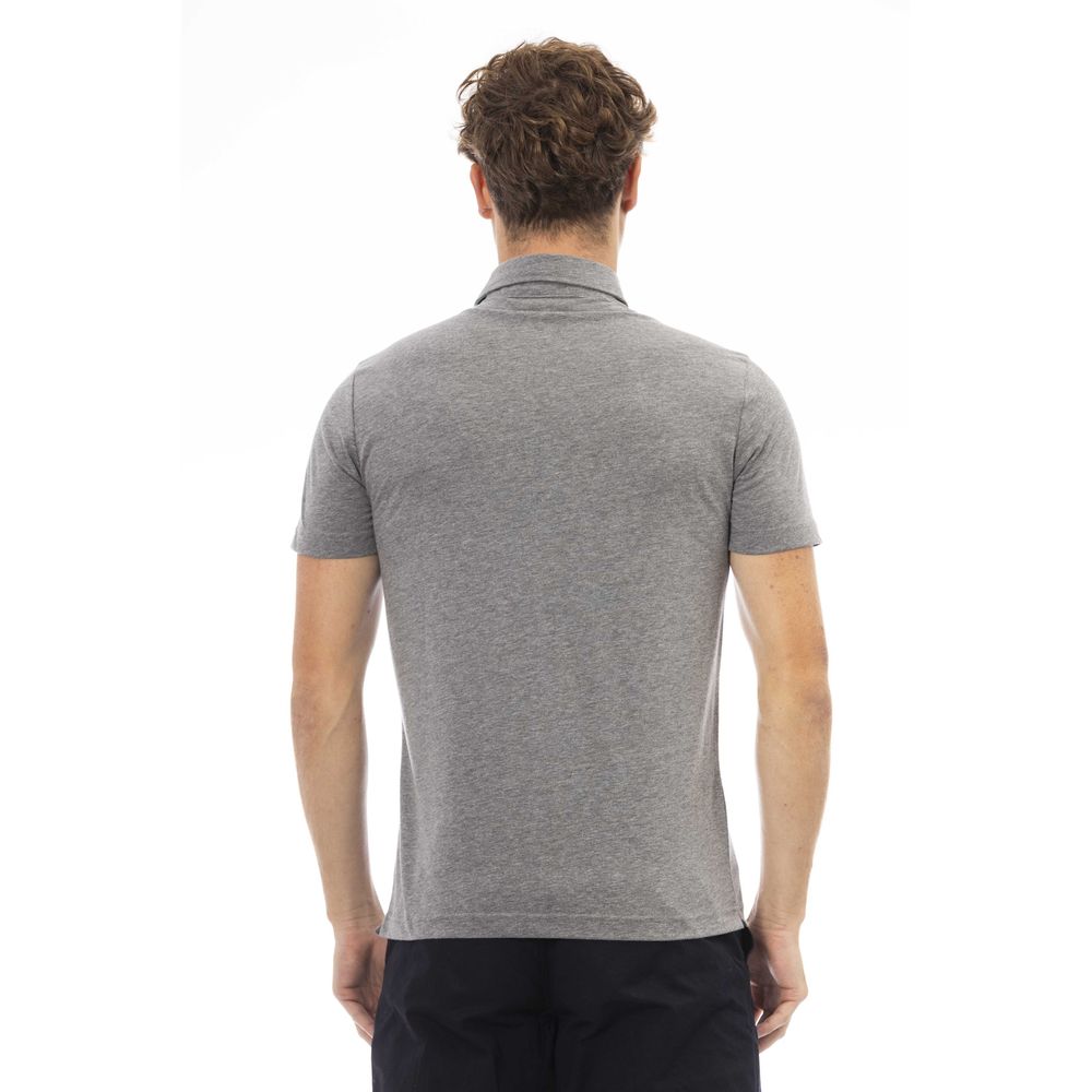 Baldinini Trend Gray Cotton Men Polo $177.00 Baldinini Trend Luzworld