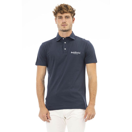 Baldinini Trend Blue Cotton Men Polo Shirt $177.00 Baldinini Trend Luzworld