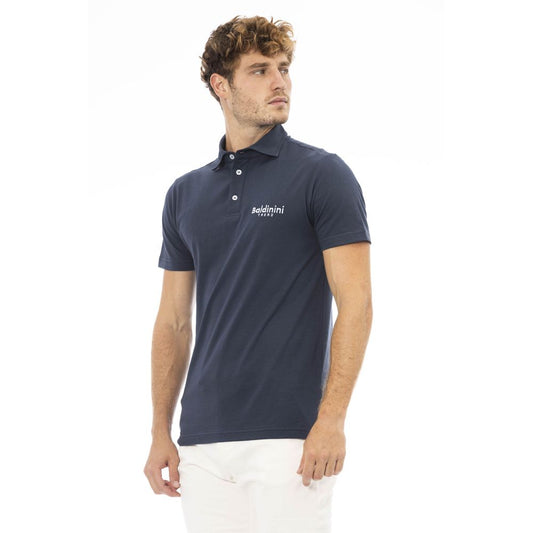 Baldinini Trend Blue Cotton Men Polo Shirt $177.00 Baldinini Trend Luzworld