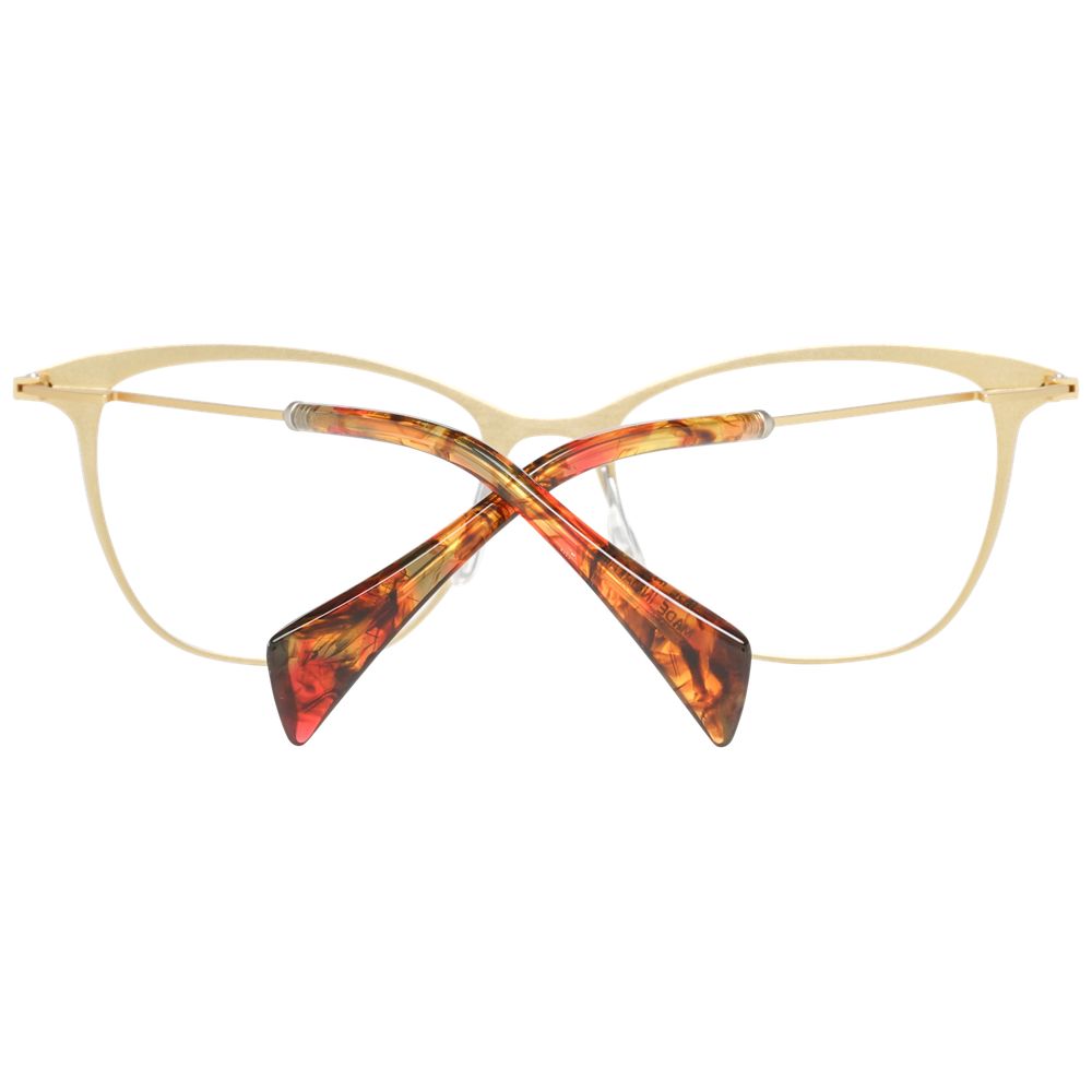 Yohji Yamamoto Gold Women Glasses Frame $841.00 Yohji Yamamoto Luzworld