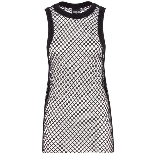 Comme Des Fuckdown Black Polyester Women Tank Top $189.00 Comme Des Fuckdown Luzworld