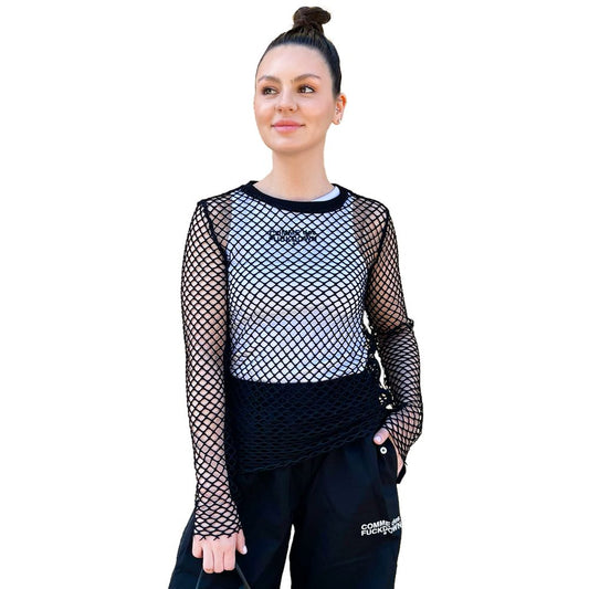 Comme Des Fuckdown Black Polyester Women T-Shirt $189.00 Comme Des Fuckdown Luzworld