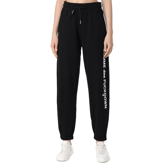 Comme Des Fuckdown Black Cotton Women Pants $211.00 Comme Des Fuckdown Luzworld