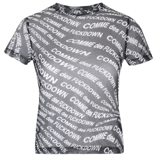 Comme Des Fuckdown Black Polyester Women T-Shirt $136.00 Comme Des Fuckdown Luzworld