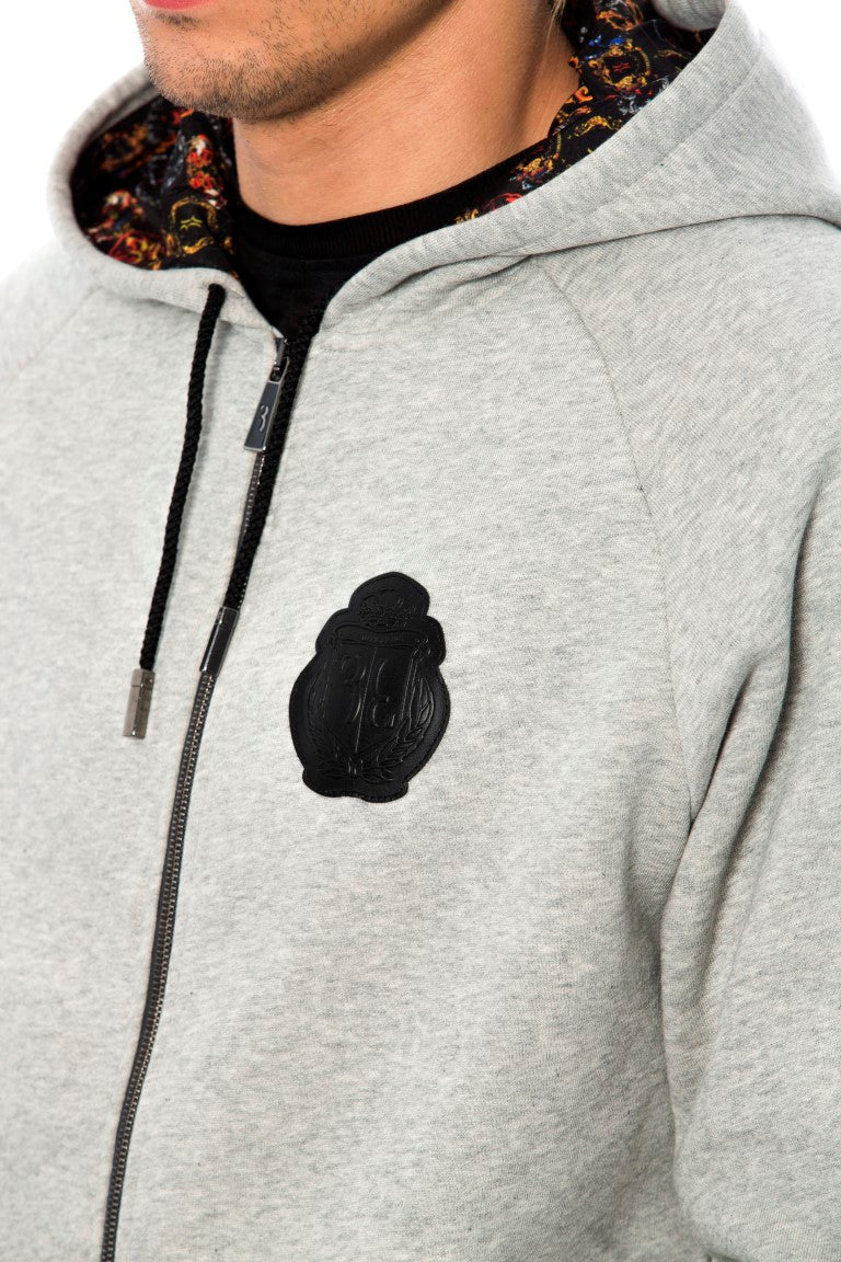 Billionaire Italian Couture Gray Cotton Hooded Sweatsuit $2027.00 Billionaire Italian Couture Luzworld