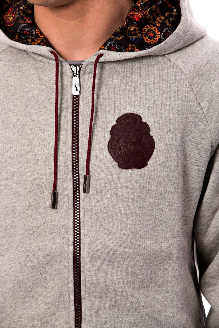 Billionaire Italian Couture Gray Cotton Hooded Sweatsuit $2027.00 Billionaire Italian Couture Luzworld