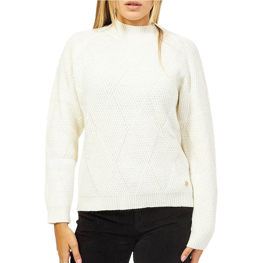 Yes Zee White Acrylic Women Sweater $170.00 Yes Zee Luzworld