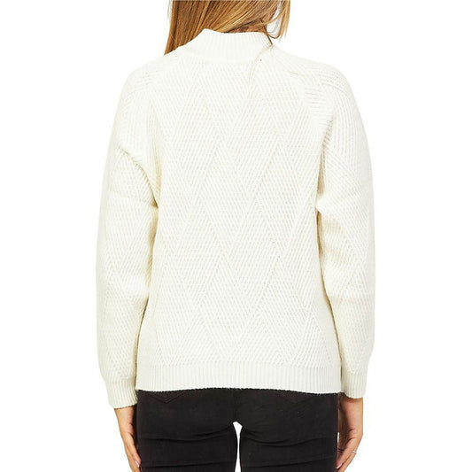 Yes Zee White Acrylic Women Sweater $170.00 Yes Zee Luzworld