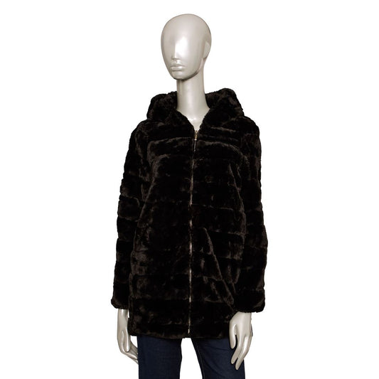 Baldinini Trend Black Polyester Women's Coat $646.00 Baldinini Trend Luzworld