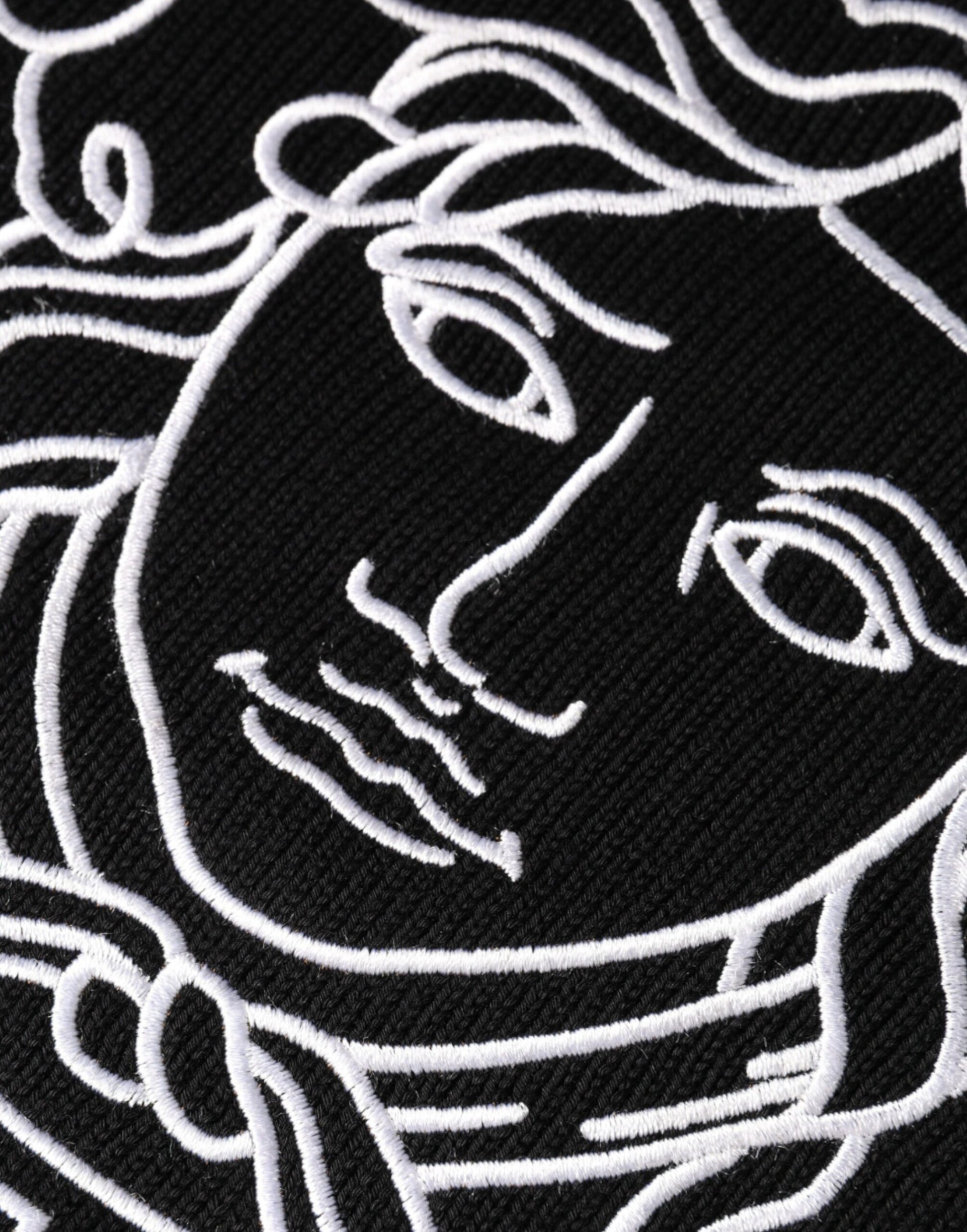 Versace Black Medusa Embroidery Crew Neck Pullover Sweater $1874.00 Versace Luzworld